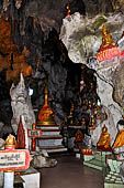 Inle Lake Myanmar. Pindaya, the famous Shwe Oo Min pagoda, a natural cave filled with thousands of gilded Buddha statues.